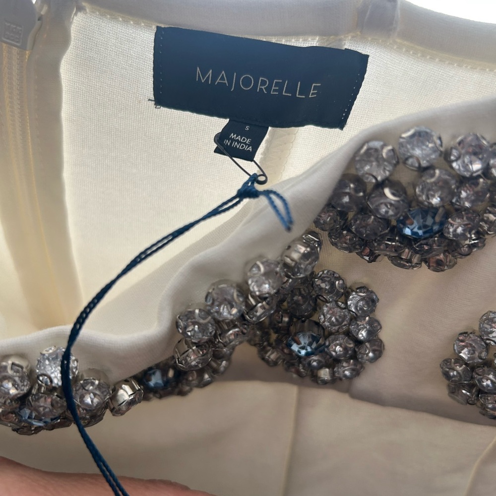 MAJORELLE Mackie Embellished White Mini Dress - Picture 6 of 11